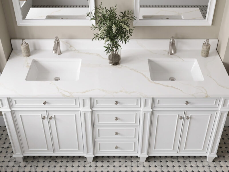 Engineered Quartz Vanity – 380 Quartz